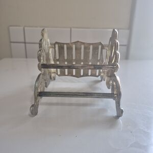 Vintage Silver Metal Napkin Holder